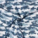 Popeline - Stay healthy - Camouflage - blau - Hilco by JaTiJu